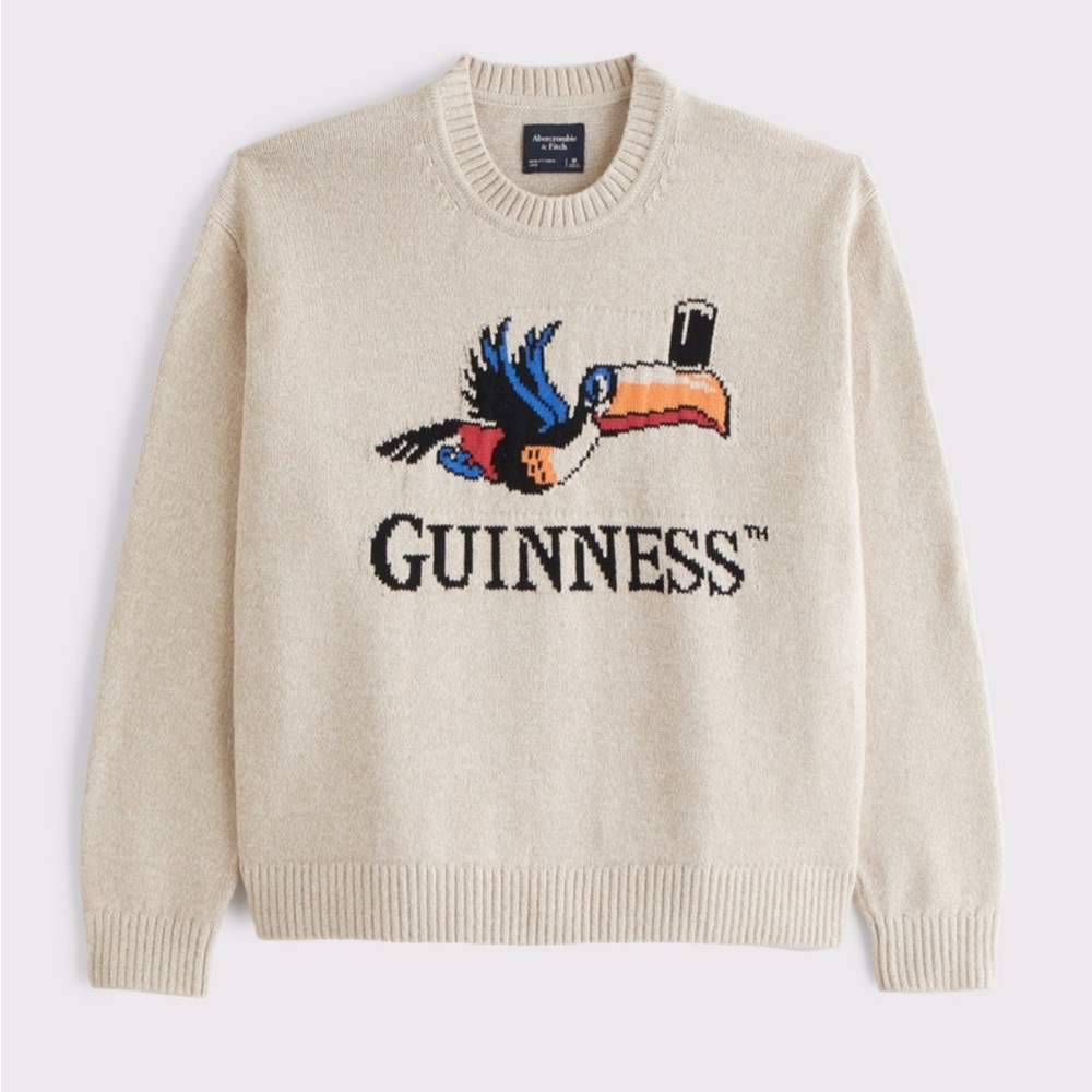 Oversized Guinness Graphic Crew Sweater